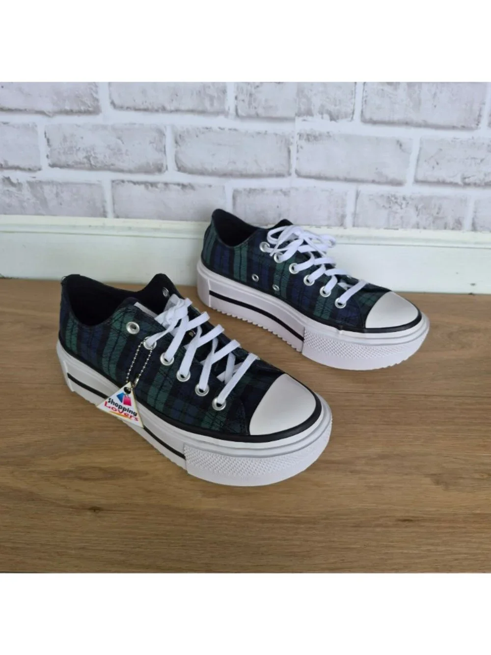 ⭐Converse Lift Double Stack Platform Plaid 9.5 Men's shoes Sneaker Black A16517C